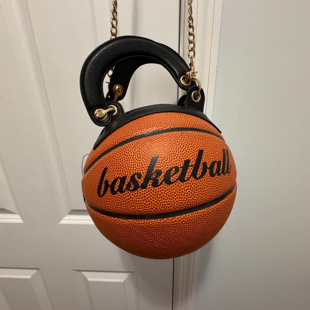 Basketball round purse handbag and shoulder crossbody bag